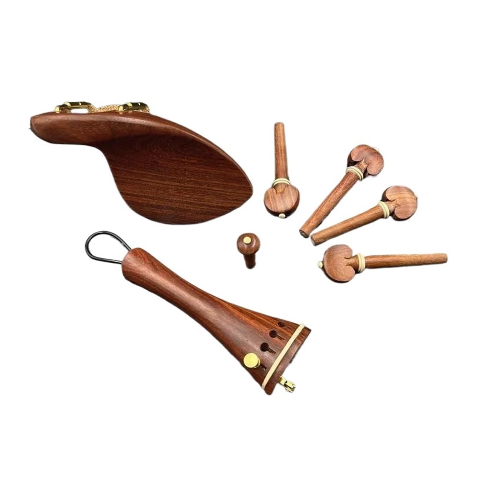 1 Jeu D'accessoires Pour Violon 4/4 Pièces En Palissandre Avec Quincaillerie Clous Repose-joue Cordier Etc Accessoires Pour Violon(8)