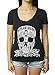Produktbild Outlaw Threadz Damen Moto Skull V-Ausschnitt T-Shirt (schwarz, groß), 1 Packung