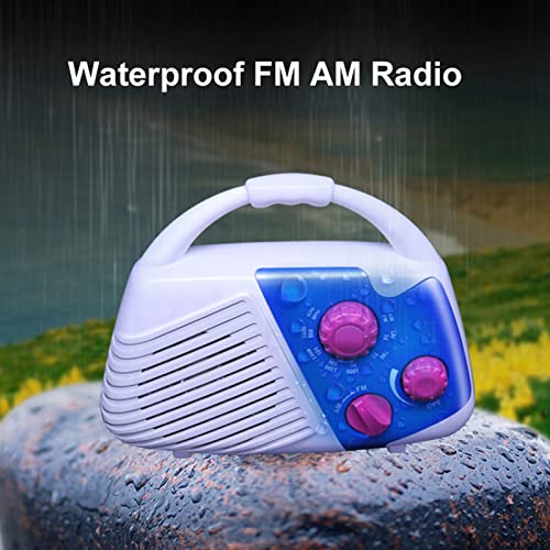 AM/FM Badkamer Radio Douche Luidspreker hangend - 3AAA batterij gevoed (FM Radio) Happy Life - Image 4