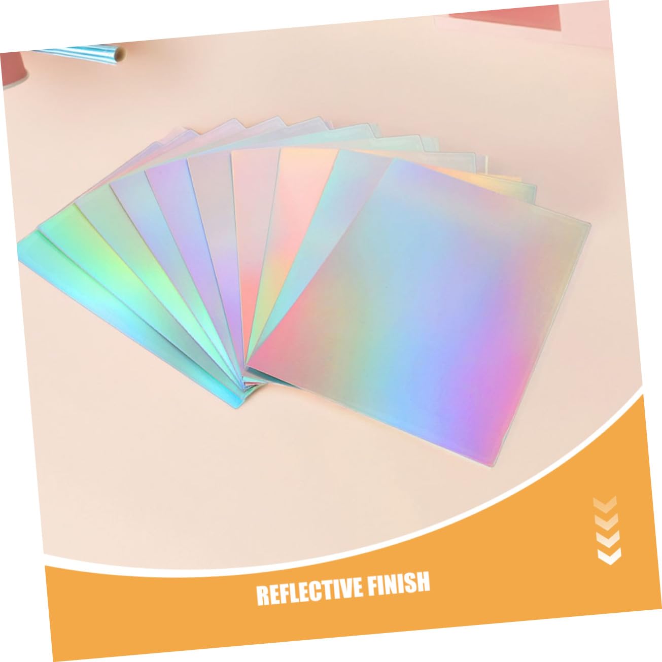 Homoyoyo 60piezas Cartulina De Espejo Holográfica Papel Metalizado Para Manualidades Materiales Para Scrapbooking Para Proyectos Infantiles y Decoración Festiva