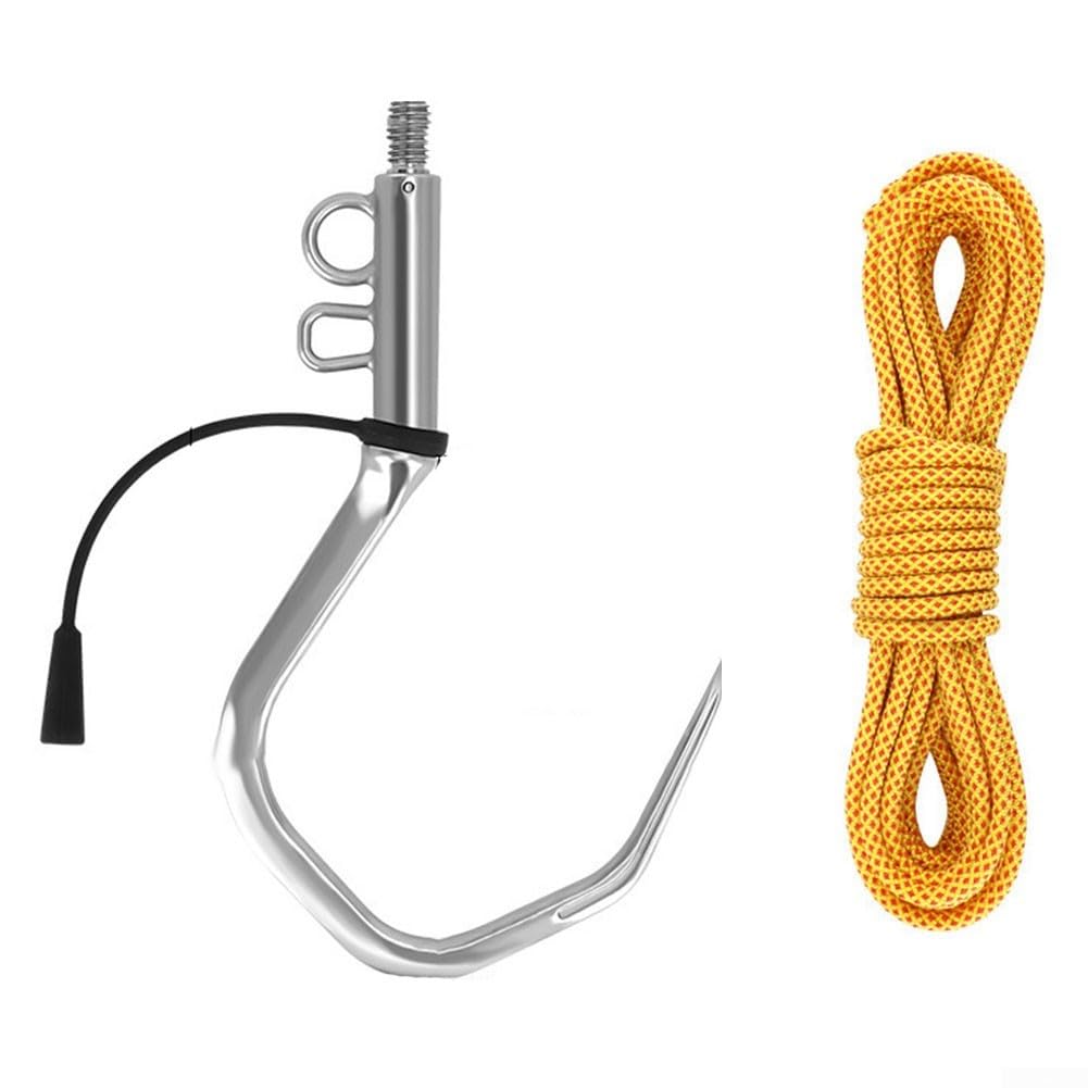 Gancio in acciaio inox 304 per pesca in acqua salata con corda da 6 m per pesca in mare di grandi pesci, 26 cm