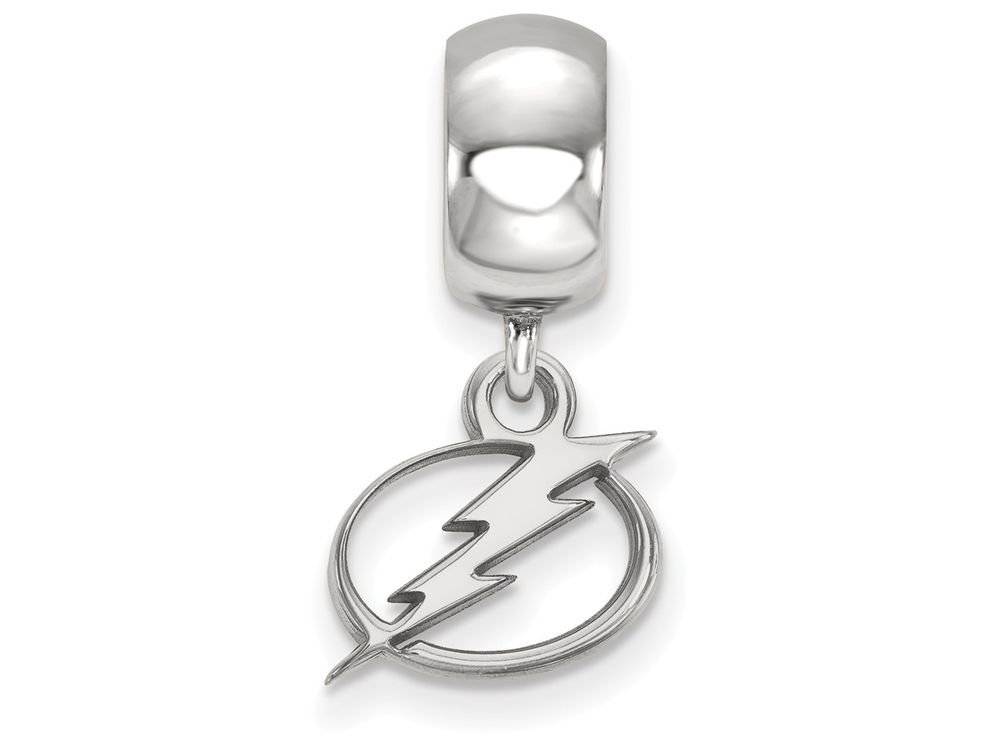Tampa Bay Ligtning Bead Charm Extra Small (3/8 Inch) Dangle (Sterling Silver)