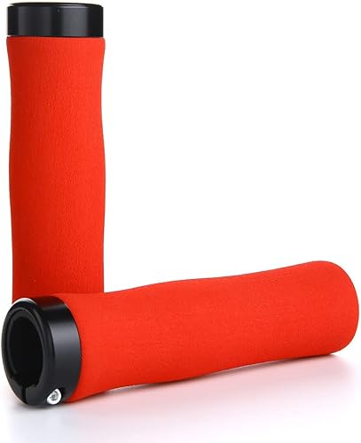 Agarres de bicicleta, 1 par de agarres de esponja para manillar con anillo de bloqueo para bicicleta de carretera, bicicleta de montaña
