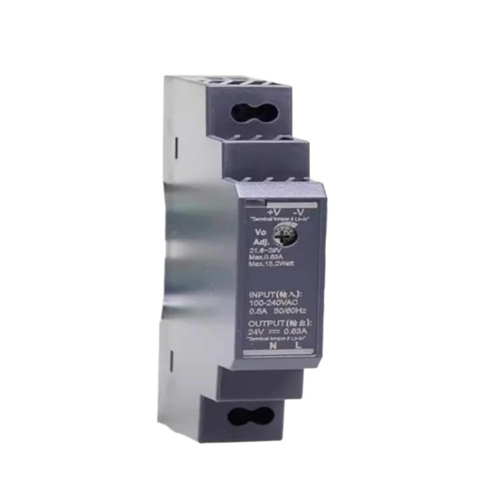 Alimentation HDR-15-5 pour alimenter un boîtier connecté basse tension sur rail DIN