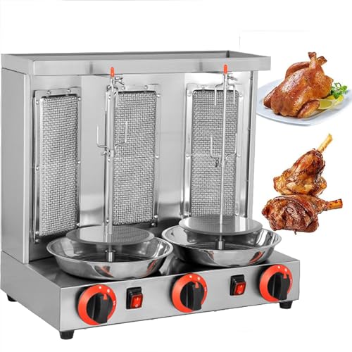 Máquina eléctrica Shawarma Doner Kebab – Asador vertical de carne con ajuste de temperatura de 50 a 350 ℃ para uso comercial y doméstico