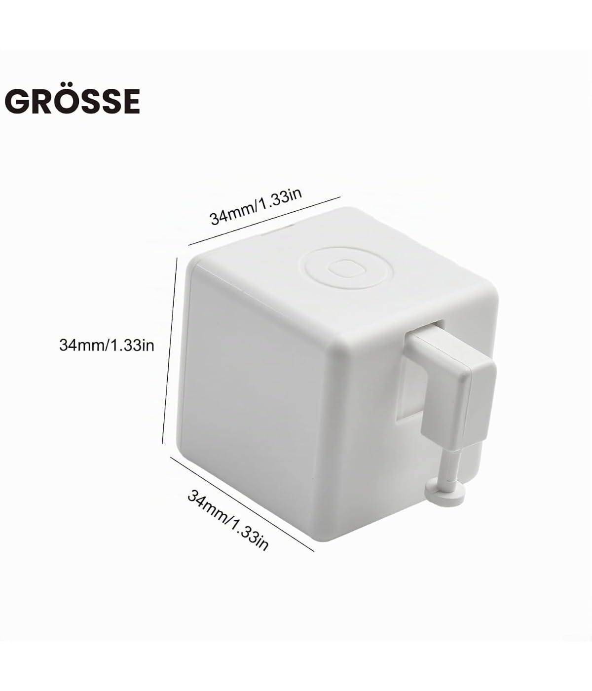 ZigBee Tastenschalter, mit Touch-Steuerung, AUF-AUF-AN, Sprach- und Fernbedienung, einstellbare Bewegung, Einfache Kopplung, weiß, 1 Stück