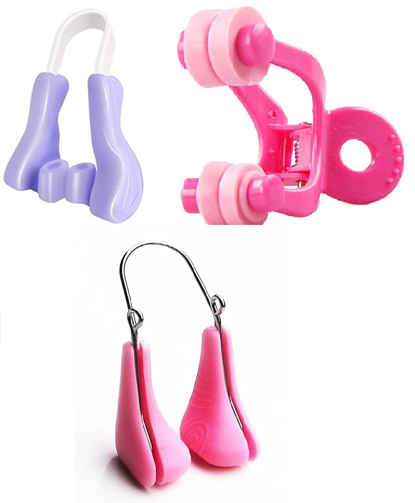 Frackson 3 Pcs Combo Purple & Pink Butterfly And Straight Nose up Clip Shaping Lifting Bridge Straightening Nose Up Beauty Clip High Lifting Clipper Correction Shaper For Shaping Beauty Tool