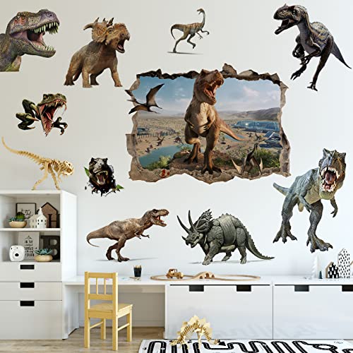 Vinilos decorativos de dinosaurios 10 piezas miniatura 4