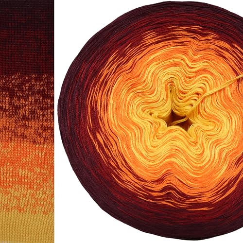 Bobbel Farbverlaufsgarn 1001 Nacht 250g - 950m Chianti außen 4 fädig Märchengarne Wolle