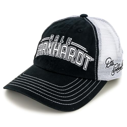 Image of Checkered Flag Sports Dale Earnhardt 2025 Big Name Mesh Hat Black /White
