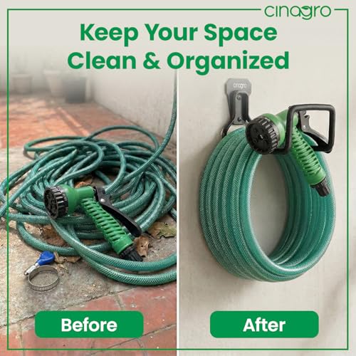 Image of Cinagro Garden Hose Pipe Stand, Hydro Holder, Pack of 1, Metal Hose Hanger | Heavy Duty, Wall Mount or Portable, Rust Resistant, Garden Pipe Hose Holder