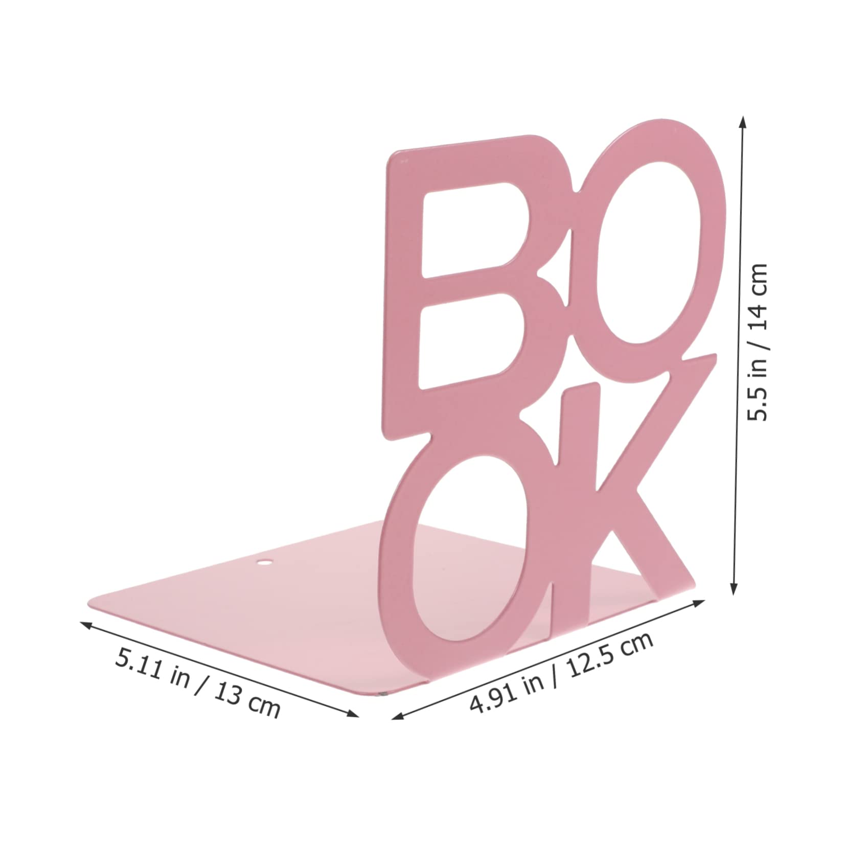 NUOBESTY Cute Metal Bookends Bookstand for Boys and Girls Letter Book End Holders Decorative Shelf Bookends