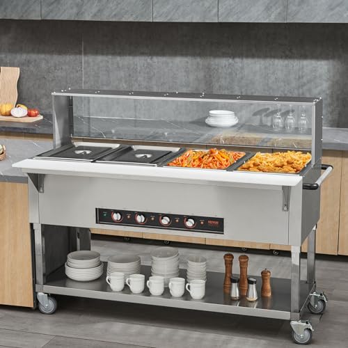 Vevor 4-PAN COMMERCIAL FOOD WARMER 4 X 20.6Qt Electric Steam Table thumb #7