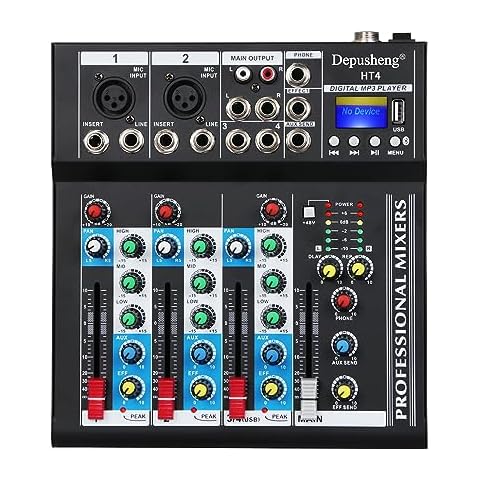 Depusheng HT4 Bluetooth Portable DJ Mixer Cover