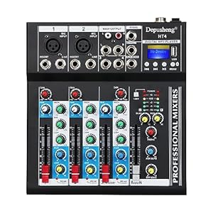 Depusheng HT4 Bluetooth DJ-Mischpult 4-Kanal
