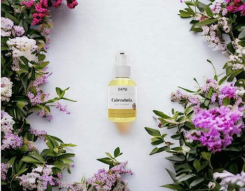 Sapo All Natural Calendula Face Cleanser - A Calming & Soothing Facial Wash That Gently Cleanses Sensitive And Irritated Skin - Made With Betaine, Coconut Oil, Hyaluronic Acid And Carbomer - 4 Fl Oz #TOP6