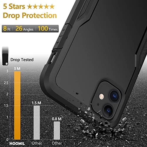 HOOMIL for iPhone 11 Case, Full-Body & Heavy Duty Protective iPhone 11 Phone Case, Shockproof Phone Cases for iPhone 11 - Black