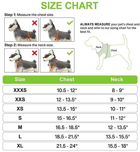 Joytale Hundegeschirr, Reflektierend Weich Gepolstert Hunde Geschirr, Air-Mesh Atmungsaktiv Brustgeschirr für Katze Welpen, Kleine Hunde, XXS, Grün