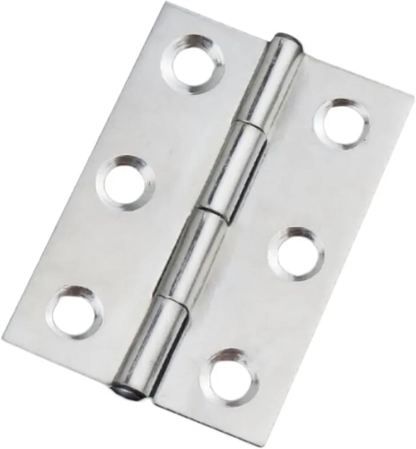 Non-Mortise Door Hinges 10 PCS Mini Flat Hinge Stainless Steel Cabinet Doors Windows Hinge Wooden Box Equipped Furniture Hardware for Door Cabinet(2 inch)