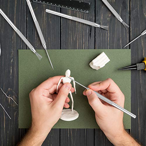 4 Pieces Clay Ceramic Needle Detail Tools And Feather Wire Texture Tool For Clay Pottery Sculpting Clay Modeling Sculpture Pottery Sculpture Needle Detail #TOP4