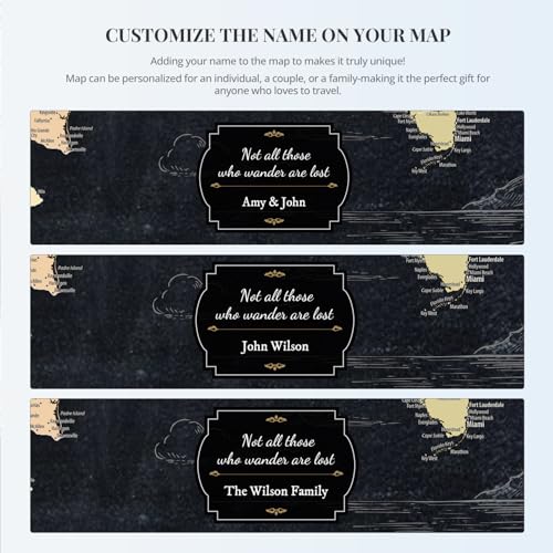 Image of IPIC - Personalized Canvas USA Map Painting for Wall Decor, Pinnable Board Amerika to Mark Travels, Custom Artwork with Names, USA Travel Map for Home, Office, Study, and RV, Ready to Hang