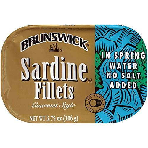 Brunswick Sardine Fillets in Spring Water, No Salt Added