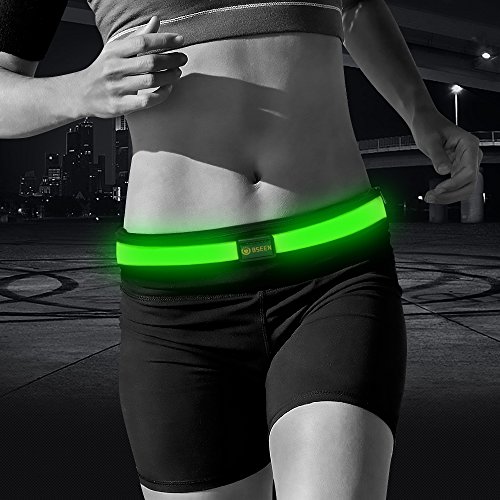 image for BSEEN Led Running Belt USB Rechargeable Reflective Waist Pack High Vis