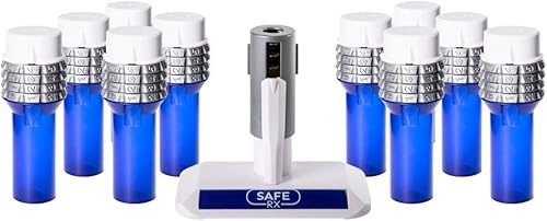 Safe Rx - Paquete de 10 pastillas de bloqueo de botella (cierre combinado)