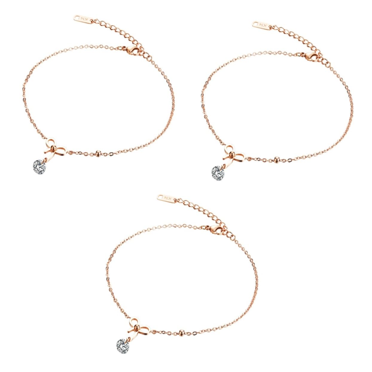 Joyería de cumpleaños mujer: set de tobillera de lazo ajustable 8