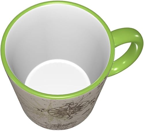 Miniatura 4 de Nautical Sailboat Vintage Compass Coffee Mug Coffee Cups Ceramic with Handle,Tea Cups Mug tazas para cafe Drinking Cups Gifts for Women Men,Unique