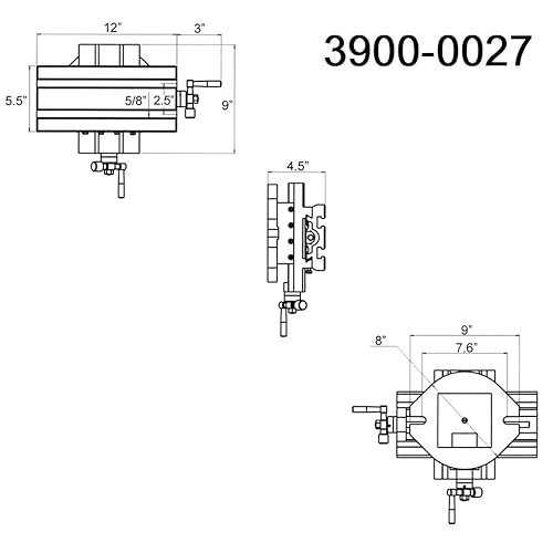 Miniatura 3 de HHIP 3900-0027 Mesa deslizante compuesta de 5-1/2 x 12 pulgadas