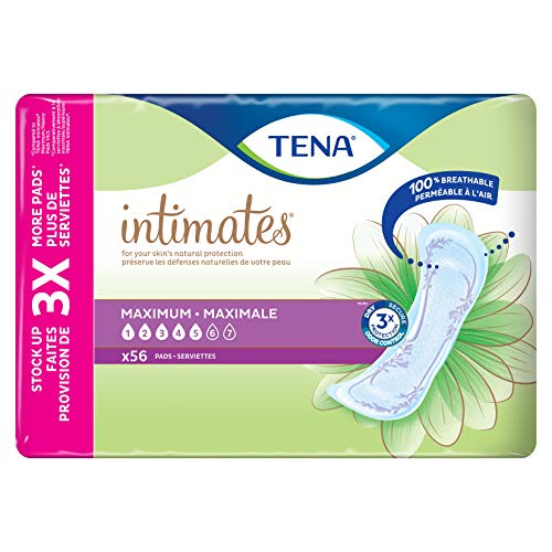 Tena Intimates Maximum Absorbency Incontinence/Bladder Control Pad For Women, Regular Length, 56 Count #TOP1