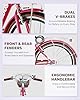 Viribus Womens Bike, 7 Speed Bike for Adults 24 in with Ratten Basket, Beach Cruiser Bike for Women, Womens Bicycle for Commuting, Female Step Through City Bicycle for Ladies Adults, Fushia 330 lb. #5
