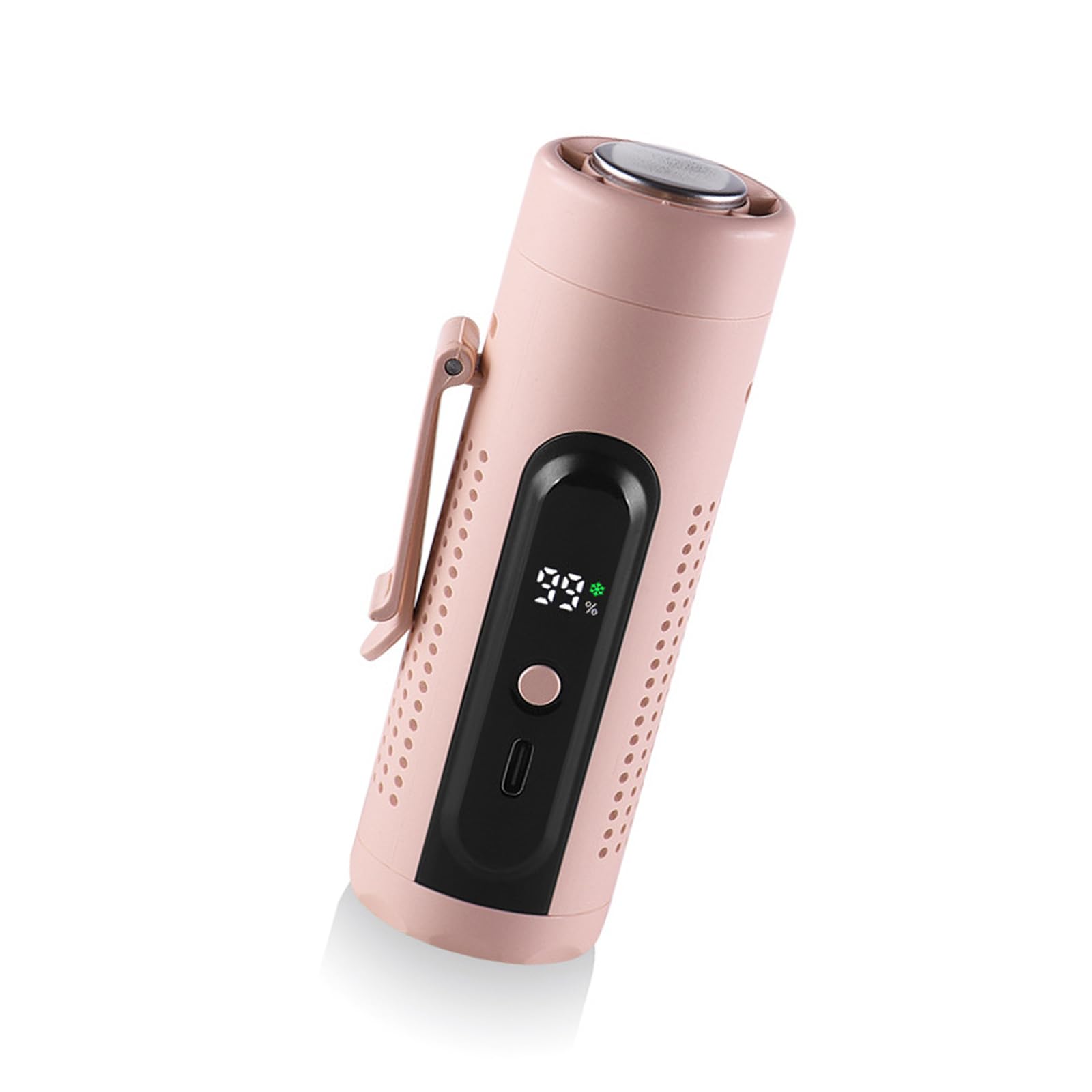 Hsyzygian Portable Wearable Fan with Semiconductor Cooling Technology Neck Hanging Fan Texture Long Service Battery Life Rechargeable Wearable