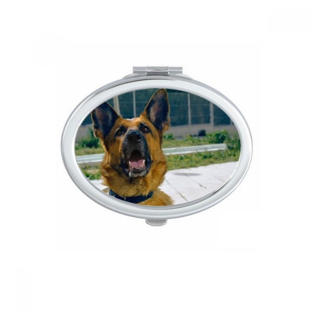 Miroir ovale de maquillage cadeau mignon avec motif chien fait main