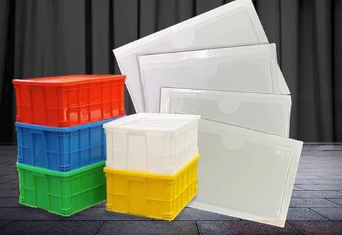 Rikyo 30 Pack Self-Adhesive Index Card Pockets With Top Open For Loading,Pockets Card Holder For Organizing Or Protecting Index Cards - Horizontal Clear Plastic Labels Holders (5.75X3.75) #TOP4