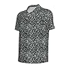 HUIopq Black and White Leopard Print Mens Polo T Shirts Short Sleeve Breathable Casual Office Travel Weekend Fitness #3
