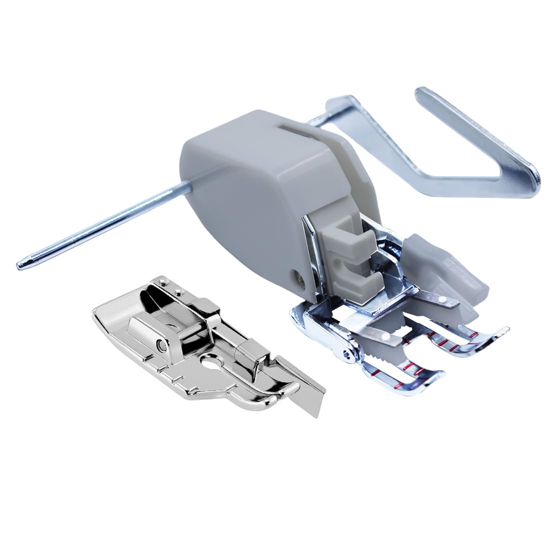 Open Toe Walking Foot W/Guide,for Quilting and Sewing Stitch Through Multiple Layers, Fits Brother Sewing Machines and More（Free 1pcs 1/4" Quilting Foot