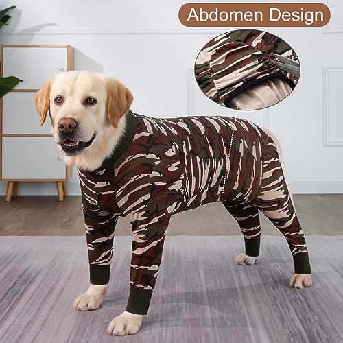 Image of Recovery Suit for Large Medium Dogs After Surgery, Soft Breathable Anti Licking Dog Onesie E-Collar & Cone Alternative, Pet Bodysuit for Preventing Hair Loss Full Cover Wound(7XL, Camouflage)