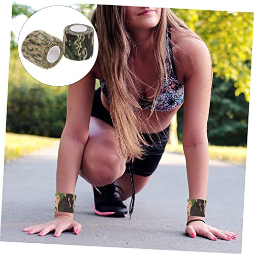 BESPORTBLE 2 Rolos De Fita De Camuflagem Bandagens Elásticas Fita Adesiva Para Bicicleta Fita De Pri