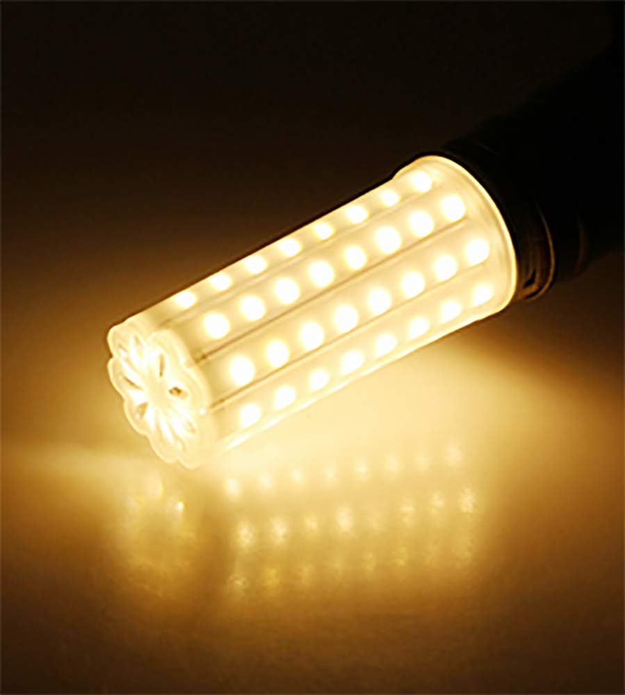 E12 Corn Bulbs 12W LED Candelabra Bulb(100 Watt Equivalent) E12 Corn Decorative Candelabra Base, 3000K Warm White, AC85-265V, Non-Dimmable LED Chandelier Bulbs, Silver, 6-Pack