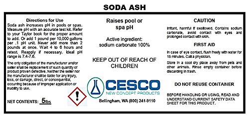 Cesco Sodium Carbonate - Soda Ash for Pool, Laundry, Tie-dye (15 lbs) - Thumbnail 3