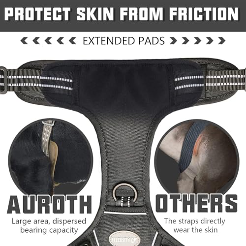 Image of AUROTH Tactical Dog Harness for Extra Large Dogs, Heavy Duty No Pull Vest
