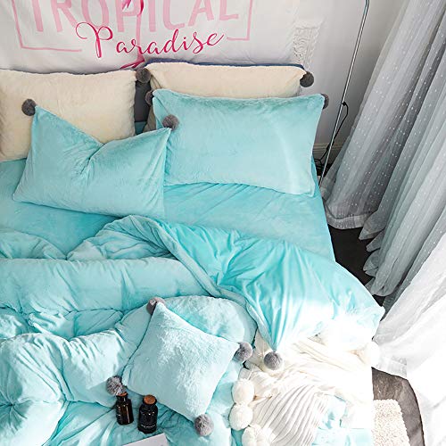 Housse de couette double avec drap-housse ensemble de literie gris - 6