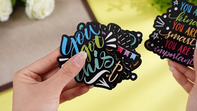 24 imanes decorativos negros con frases motivadoras miniatura 7