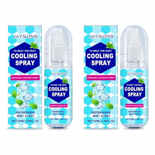 1/2 unidades de 50 ml de espray de enfriamiento de verano portátil sensación de hielo para coche, alivio rápido, ropa de verano, U4S0 entrenamiento de enfriamiento