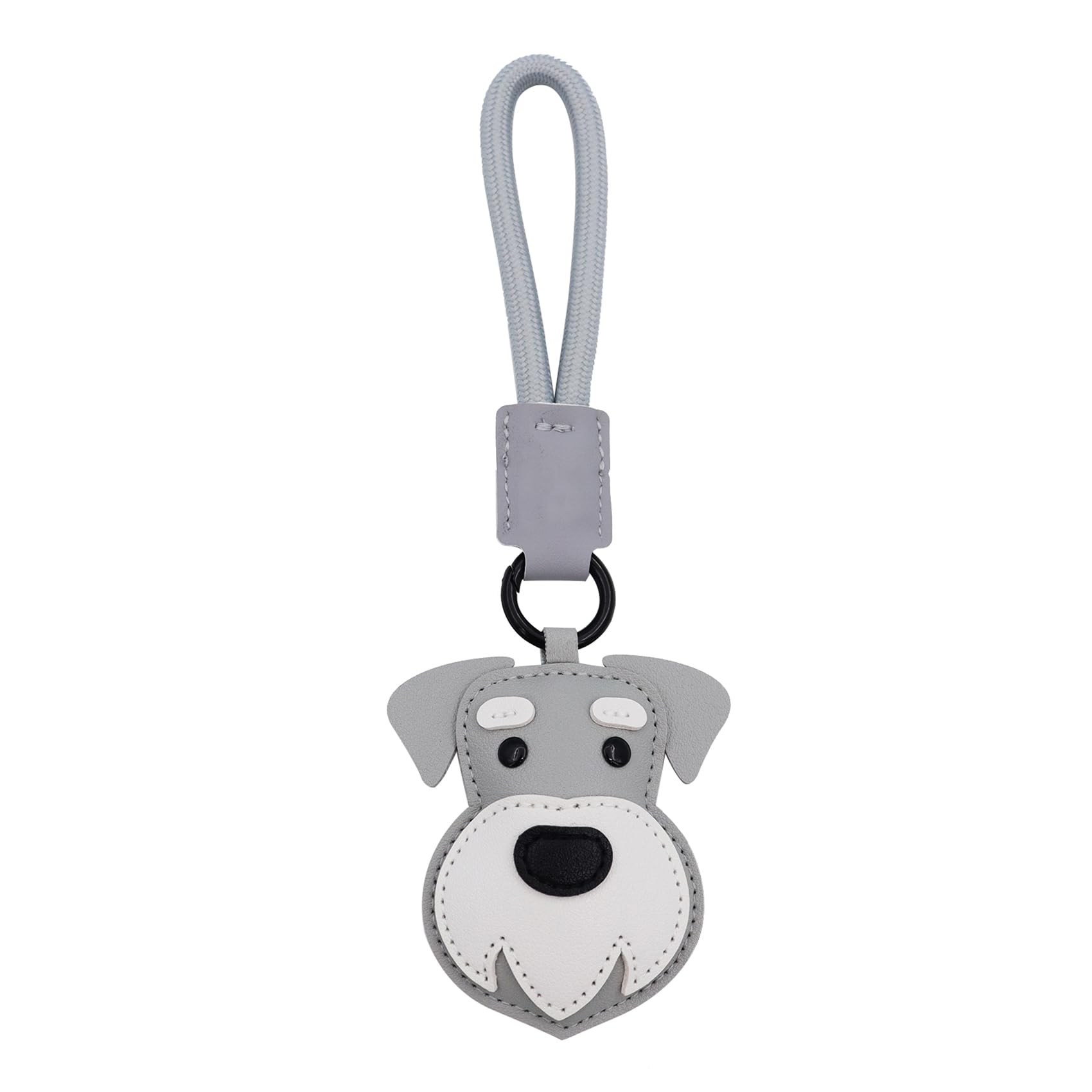 Elechobby Soft Leather Dog Keychain,Cute Cartoon Animal Keyring,Border collie,Beagle,Schnauzer,Poodle,Faldou,Husky Keychain