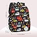 RSUARSUA Little Kids Backpack for Girls Boys - 15 Inch Preschool Kindergarten Backpack Cute Car Patterns School Bag for Aged 3-8, Black