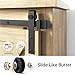 EaseLife 2.5 FT Cabinet Mini Sliding Barn Door Hardware Track Kit,Easy Install,Slide Smoothly Quietly,Apply for Storage Window TV Stand and Other Shielding (No Cabinet)
