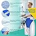 Wearable Urine Collector Set with 1.2M Catheter, Breathable Cotton Pants, 2000ml and 1000ml Urinary Drainage Bags, Reusable Silicone Urine Collector for Comfortable Urine Management, Elderly Men Blue